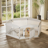 JHK Plastic Dog Playpen Expandable Pet Fence Indoor Outdoor
