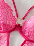 Women's Seductive Erotic Sexy Lace With Ornament Sexy Bodysuit Babydoll Lingerie Teddy Hot Underwear Romantic Nights Clothing