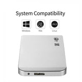 High-speed SSD 256TB USB 3.0 Enclosure Mobile Hard Drive Cases for SSD External Storage HDD Box With USB Cable ABS Tools