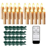 LED Candle Realistic Flickering Flame with Remote Timer Golden for Christmas Gift Set Home Decor Centerpiece Wedding Viral Decor
