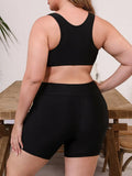2026 Large Plus Size Swimsuit Women 3 Pieces High Waist Swimwear Female Long Sleeves Bathers Bathing Swimming Swim Suit 5XL