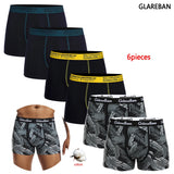 6pcs Pack Cotton Boxer Briefs Men shorts Panties Underwear For Man Brand And Underpants Homme Luxury BoxerShorts Box Slip Box