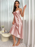 Women's Nightdress Spaghetti Strap V Neck Elegant Luxury Comfortable Breathable Loungewear Relaxing Daily Leisure Classic Style