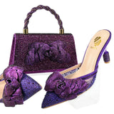 Doershow  Lastest Italian Design Fashion Style Ladies Shoes with Matching Bag Set 2025 Nigerian Shoes and Bag Set  HA1-1