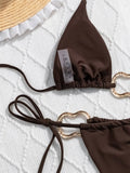 DEKA Fashion Metal Bandeau Bikini Set Buckle Swimsuit Women Push Up Suspender Micro Bikini New Sexy Beachwear Biquini