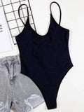 2025 New Sexy Backless High Leg Cut Women Swimwear One Piece Swimsuit Female Padded Black Leopard Bather Bathing Suit Swim Lady