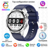 BOXUXING 2026 New GPS NFC Smart Watch 5 Pro Men 360*360 AMOLED Screen Heart rate Bluetooth Call IP68 Waterproof Man Smartwatch