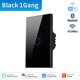 TNCE Tuya US WiFi or zigbee Smart Wall Switch 1/2/3/4 Gang Wire Touch Sensor LED Light Switches Smart Home Alexa Google Home