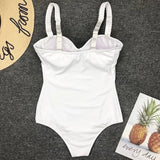 Underwired Bra Cup One Piece Swimsuit Women Swimwear Female Monokini Push Up Bather Bathing Suit Swim Beachwear Slim Bodysuit