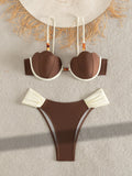 ZTVitality Women's Shell Shape Beaded Bikini Set 2026 New Two Piece Swimsuit Female High Cut Bathing Suit Beachwear Biquini