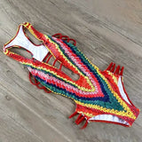 S - XXL Sexy Printed Women Swimwear One Piece Swimsuit Female High Cut Trikini Backless Monokini Bather Bathing Suit Swim Lady
