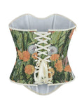 New court Corset dandelion plant flower lace-up and wear corset.