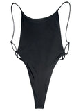 Extreme Mini Micro String Backless Women Swimwear One Piece Swimsuit Female High Cut Monokini Thong Bathing Suit Swim Beachwear