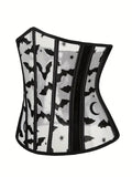 Royal corset body-shaping corset undergarment thin and breathable summer style with a cinched waist and plastic-boned mesh sexy