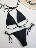 2025 Polka Dot Mini Micro String Bikini Women Swimsuit Female Bikinis Brazilian Swimwear Two Pieces Bikini Set Bathing Suit Swim