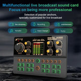 Gaming Audio Mixer,Streaming Mixer with Audio Interface BT Sound Board Voice Changer Sound Card,for PC Phone Live Streaming