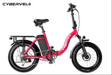 Cybervelo 1000W Ebike For Adults,Removable Battery EBike,28+MPH,Foldable Electric Bike,80 Miles Max Range,Fat Tire EK4 EK5