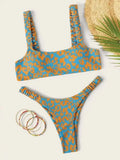 sexy micro bikini 2026 women orange leopard print push up padded thong swimsuit female cut out bathing suit swimwear biquini