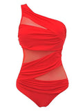 Women Fashion Bodysuit Bikini Biquini Summer Swimwear Mesh Bandage Cut Out Sleeveless Bathing Suits Sexy Thong Swimsuits