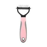 Cat Hair Removal Comb Dog Hair Removal Brush Stainless Steel Double Sided Pet Grooming Brush Removing Tangles Cat Accessories
