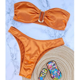 13 Color 2026 New Sexy Bandeau Bikini Women Swimwear Female Swimsuit Two-Pieces Bikini Set Padded Bather Bathing Suit Swim V4647