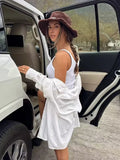 Foridol White Striped Blusas Para Mujer Spring Summer Casual Women Shirt Single Breasted Long Sleeve Loose Shirts Blouses 2025