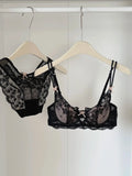 French Inspired Minimiser Bra Women Sexy Lingerie Set Large Chest Support Thin Comfort Half Cup Soft Underwire Anti Sagging