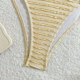 2026 Wrinkled U Ring Bandeau Bikini Women Swimwear Female Swimsuit Two-pieces Bikini Set Bather Pool Bathing Suit Swim Beachwear