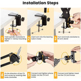 Flexible Arm Overhead Tripod for Phone Desktop Cellphone Bracket for Video Shooting Table Mobile Mount for Filming Recording