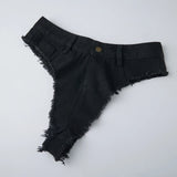 2026 Summer Women's Hot Mini Jean Shorts Low Rise Sexy Denim Shorts Beach Club Party Daily Wear
