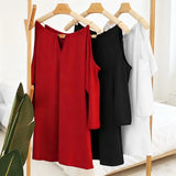 Women Summer T-Shirt Solid Color Off Shoulder Short Sleeve Chain Loose Tops for Streetwear Casual Elegant Shirts