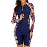 Women's Long Sleeve Rashguard Swimsuit One Piece pro Sports 2025 Femme Swimwear Boyleg Knee-Length Surf Beach Wear Bathing Suit
