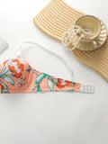 Hot Selling High-quality Multi-color Lingerie 2-piece set For Women's Underwear Beautiful Print Push Up Bra Beach party bikini