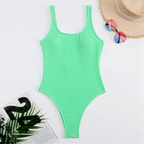 2026 Sexy Women One Piece Swimsuit Swimwear Female Solid Push Up Thong Bather Bathing Suit Monokini Brazilian Swimming Suits