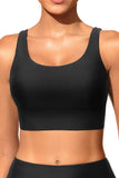 2026 Sport Swim Vest Swimsuit Only Tops Padded Swimwear Women Solid Bathers Bathing Swimming Swim Suit Female