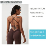 DIAS FIT JOY New style cross back yoga bra Plus Size removable chest cushion sexy back sports vest fitness running gym