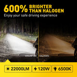 AUXITO 120W LED Headlight Kit 22000LM H11 H9