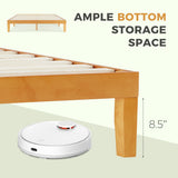 JHK Solid Wood Bed Frame With Slat Support Easy Assembly