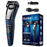 Kemei 0.5-10mm Adjustable Beard Hair Trimmer For Men Rechargeable Mustache Stubble Hair Clipper Face Hair Cutting Machine