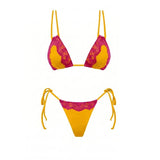 New 3Pcs Crochet Bikini Women Swimsuit Sexy Swimwear Halter Biquini Push Up Swim Suit Strappy Bodysuit Female Bathsuit Beachwear