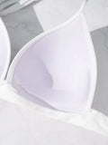 XS - XL Sexy 2025 Push Up Bra Cup Halter Bikini Top Female Swimsuit Women Swimwear Bather Bathing Suit Swim Solid Beach wear Top