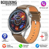 BOXUXING 2026 New GPS Sports Smart Watch Men 360*360 AMOLED Screen Heart rate Bluetooth Call IP67 Waterproof Man Smartwatch Man