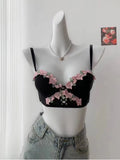 MOYISU London Anime Bralette - Delicate Wireless Bra for Set Teens, Japanese Summer Underwear Small Bust Close-Fit Subtle Allure