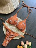 Leopard Halter Scrunch Butt Mini Micro Thong Bikini Women Swimwear Female Swimsuit Two-pieces Bikini Set Bathing Suit Swim Lady