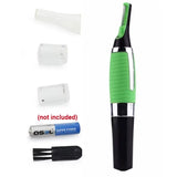 2-in-1 Facial Hair Trimmer, Unisex Nose Hair Trimmer Suitable for Nose Hair, Ear Hair, Eyebrows, and Chin Hair - Battery-Powered