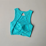 Women's Sexy Threaded Cross Hollow Back Yoga Exercise Fitness Vest Integrated Sports Training Bra Vest for Fitness And Yoga