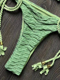 2026 new sexy bikini set with braided straps and split swimsuit 2-piece beach swimsuit