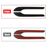 4pcs Set of Black Carbon Fiber Door Handle Covers for Tesla Model 3 & Y - Scratch-Resistant  Tape Polished Finish Amagi