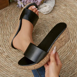 Fashion White Wedges Sandals Women Plus Size 43 Chunky Platform Slippers Woman Lightweight Peep Toe High Heel Sandals Female