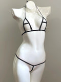DEKA Women Exotic Mini Micro Bikini Two Piece Hollow Out Swimsuit Bathing Open Crotch Swimwear Lingerie Underwear Set Sunbath